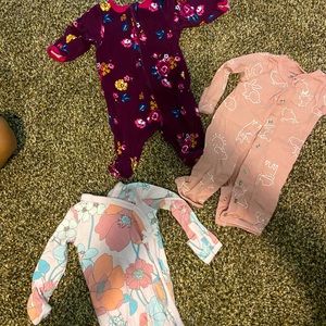 Newborn girls pajamas bundle